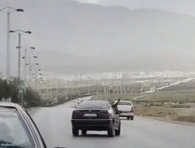 توقیف خودروی قمه کش ، عاقبت راهبندان در بزرگراه صدرا شیراز