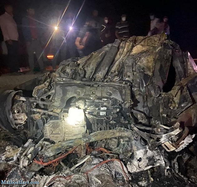 هشت نفر در آتش‌سوزی خودرو در جهرم جان باختند