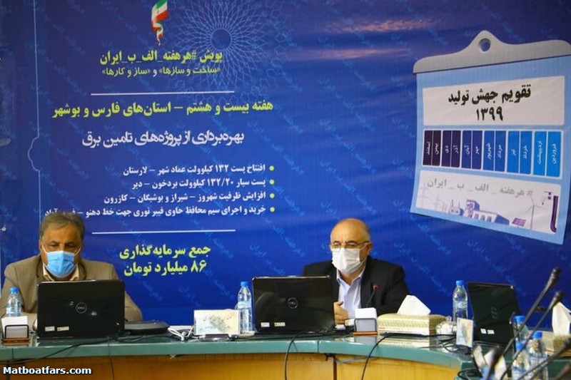 پنج طرح تامین و انتقال برق و انرژی در فارس و جنوب کشور به بهره‌برداری رسید